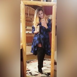Plaid shirt dress